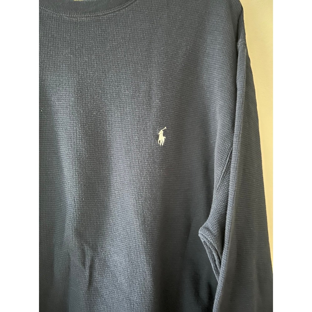 Polo Ralph Lauren Thermal Long Sleeve Navy Shirt 2XL - Picture 4 of 5